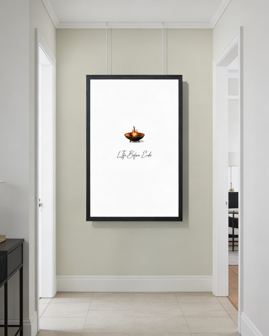 Lamina "LIFE BEFORE ENDS" 160x80cm.